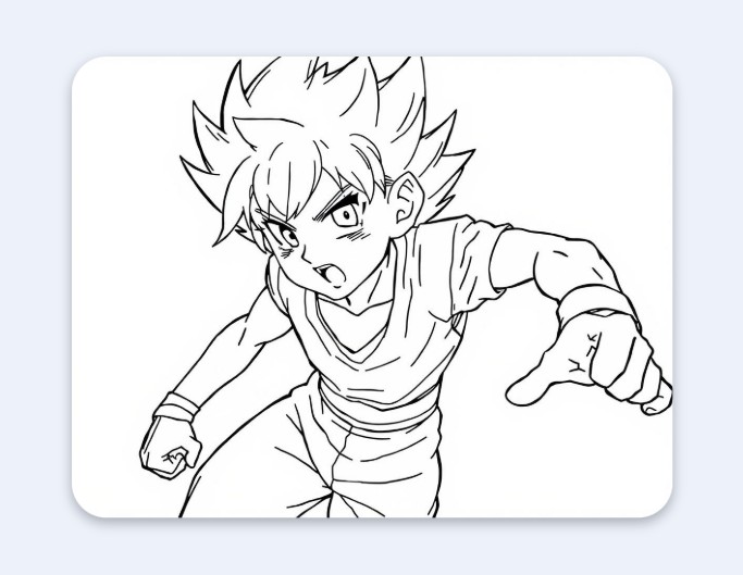 Anime Style Line Art